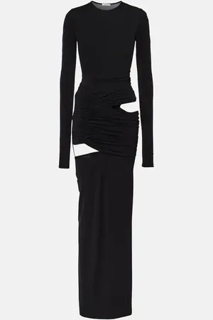 Nensi Dojaka Abito lungo in jersey con cut-out
