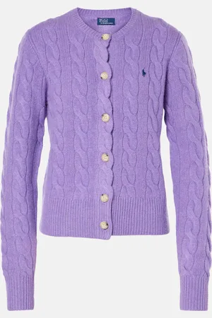 Ralph Lauren Cardigan in lana e cashmere a trecce