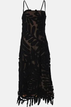 Oscar de la Renta Abito midi in crochet di cotone