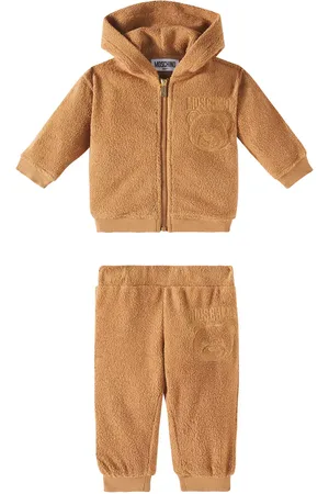 Moschino Baby - Felpa e pantaloni sportivi in pile con ricamo