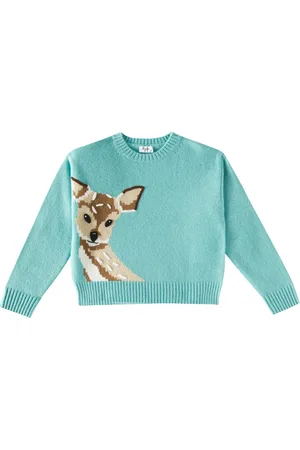 Il gufo Pullover in lana vergine con intarsio