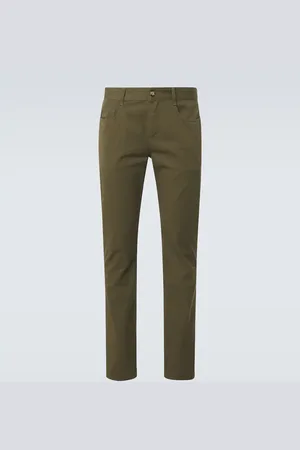 Saint Laurent Pantaloni slim a vita media