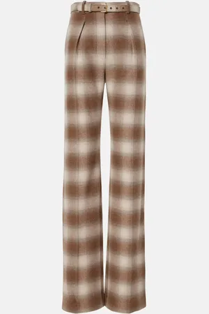 Loro Piana Pantaloni a gamba larga Edward a quadri