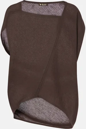 Loro Piana Top asimmetrico Gaia in lino