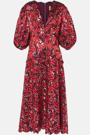 Farm Rio Abito midi Bossa Banana in jacquard