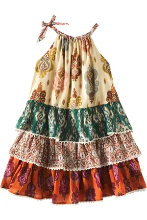 ZIMMERMANN Abito in cotone a balze Wylie con stampa