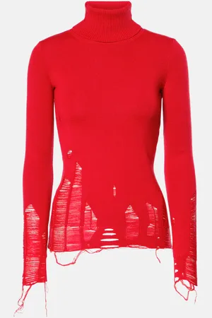 Maison Margiela Dolcevita in misto lana distressed