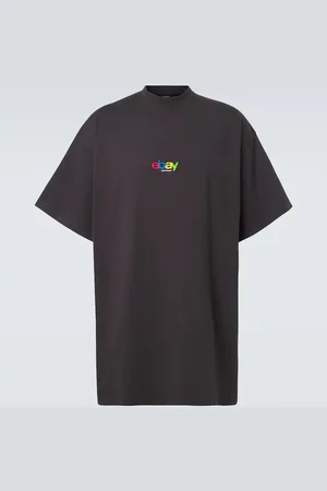 Balenciaga T-shirt oversize in cotone con stampa