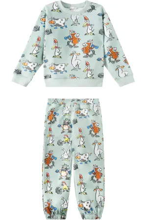 Stella McCartney Felpa e pantaloni sportivi in cotone