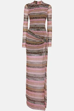 Missoni Abito lungo a zig-zag con cut-out
