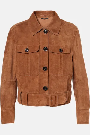 Tom Ford Giacca cropped in suede