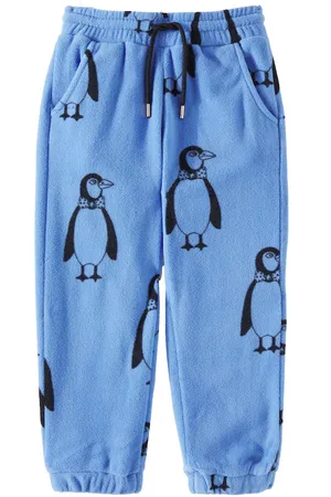 Mini Rodini Pantaloni sportivi Penguin in pile