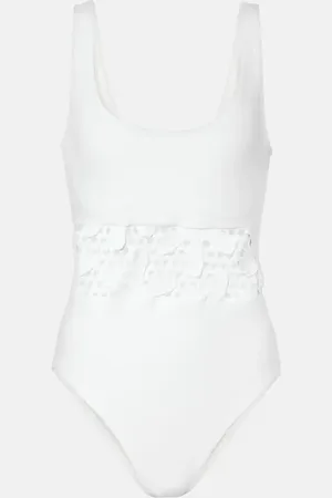 Karla Colletto Costume intero Aster con ricami
