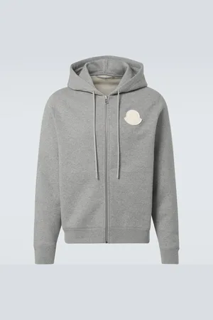 Moncler Felpa in cotone con cappuccio e zip