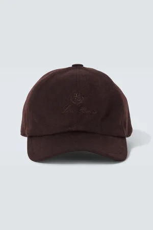 Loro Piana Cappello da baseball in cashmere con logo