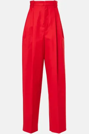 Jacquemus Pantaloni a gamba larga Curzio in misto cotone a vita alta