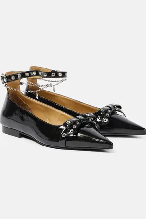 Ganni Ballerine Eyelets Jewel in similpelle