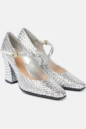 Bottega Veneta Pumps Mary Jane Step in pelle metallizzata