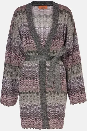 Missoni Cardigan in maglia lamé a zig-zag
