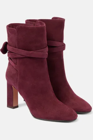 Aquazzura Stivaletti Very Bow Tie 85 in suede
