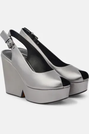 Robert Clergerie Sandali Dylan in pelle metallizzata