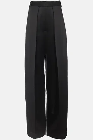 Khaite Pantaloni a gamba larga Marinta in raso