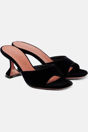 Amina Muaddi Mules Lupita 70 in velluto