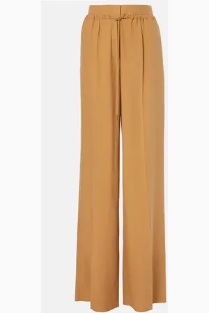 Max Mara Pantaloni a gamba larga Grana in seta