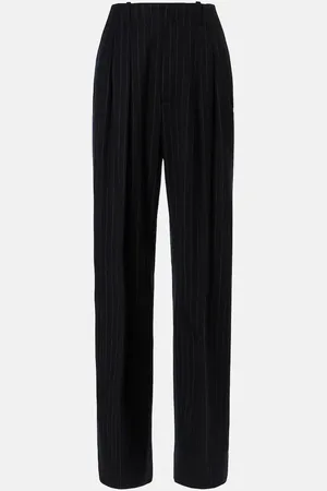 Plan C Pantaloni in misto lana gessta