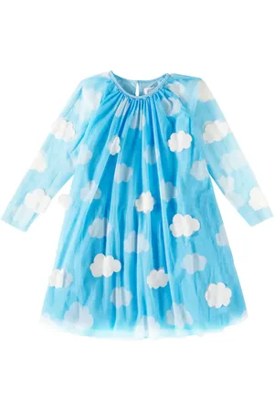 Stella McCartney Abito in tulle con stampa e applicazioni