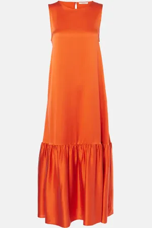 ASCENO Abito midi Rhea in charmeuse di seta