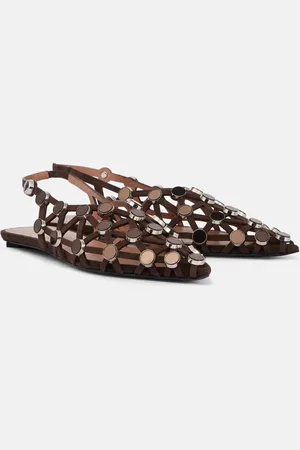 The Attico Ballerine slingback in suede