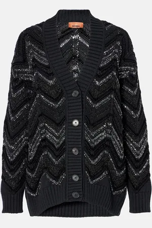 Missoni Cardigan a zig-zag con paillettes