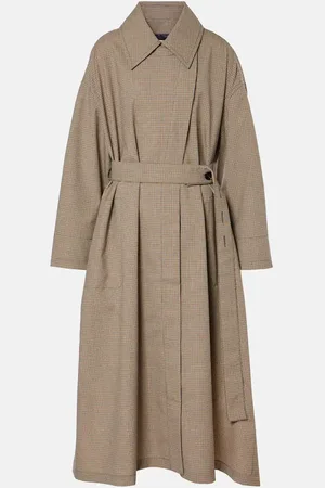 CO Trench in misto lana a quadri