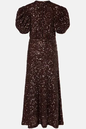 ROTATE Abito midi con paillettes