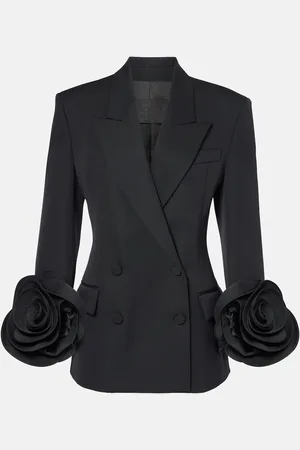VALENTINO Blazer in lana vergine con applicazioni