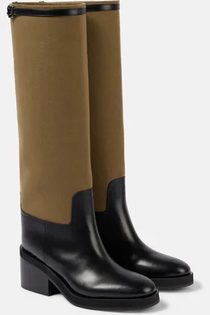 Jimmy Choo Stivali Yasmin in pelle e canvas