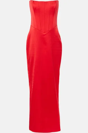 Ilkyaz Ozel Abito lungo bustier Ambra