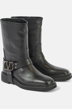 VALENTINO GARAVANI Stivali biker VLogo Signature in pelle