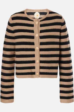 Jardin des Orangers Cardigan in lana e cashmere a righe