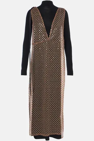 Dorothee Schumacher Abito midi Pure Glam in lana con paillettes