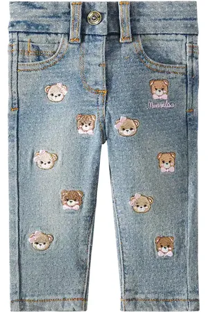 MONNALISA Baby - Jeans con ricamo