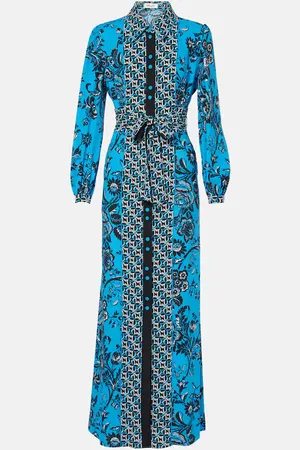 Diane von Furstenberg Abito lungo Joshua con stampa