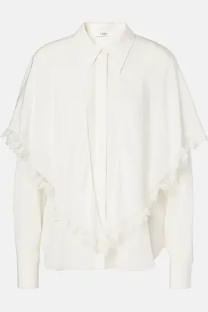 Chloé Chloé Blusa Knotted Heritage in crêpe de chine