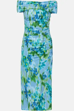 Carolina Herrera Abito midi con scollo bardot