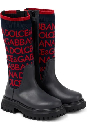 Dolce & Gabbana Stivali in pelle con logo