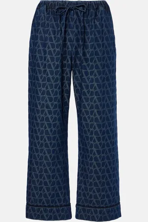 VALENTINO Jeans cropped Toile Iconographe