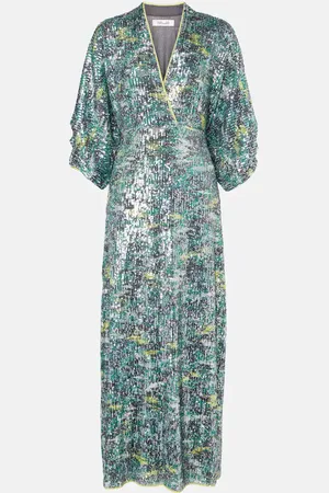 Diane von Furstenberg Abito lungo Jessel con stampa