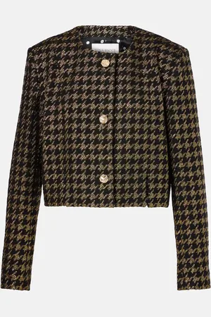 Nina Ricci Giacca in tweed pied-de-poule lamé
