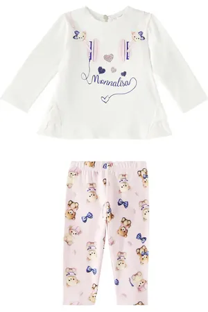 MONNALISA Baby - T-shirt e leggings in cotone